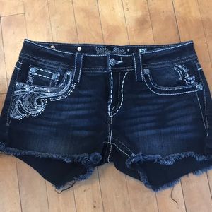 Miss Me Dark Blue Jean Shorts size 28